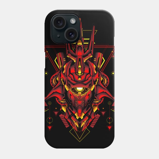 sazabi F-12 turbo war sacred geometry Phone Case by secondsyndicate