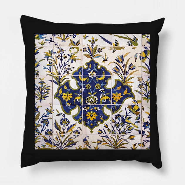 Persian Ceramic Design 13 Pillow by SilkMinds