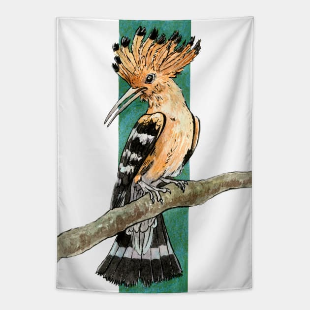 Hoopoe Tapestry by Warbler Creative