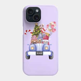 Christmas Gnomes Truck. Phone Case