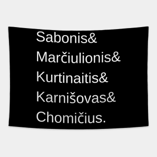 1992 Olympics Lithuanian Basketball Team Helvetica List The Other Dream Team Lietuva Tapestry