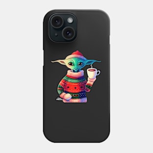 Christmas Funny Alien Wearing Sweater Phone Case