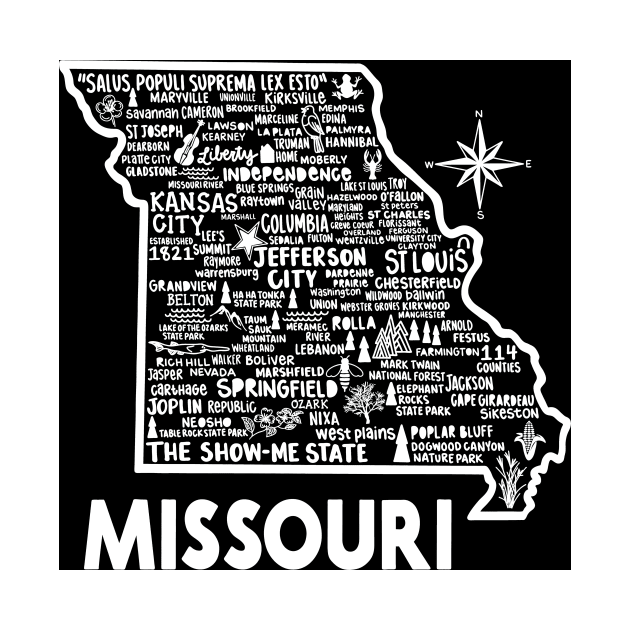 Missouri Map by fiberandgloss