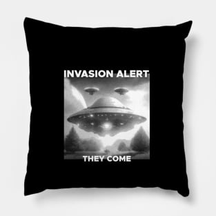 Invasion Alert UFO Pillow