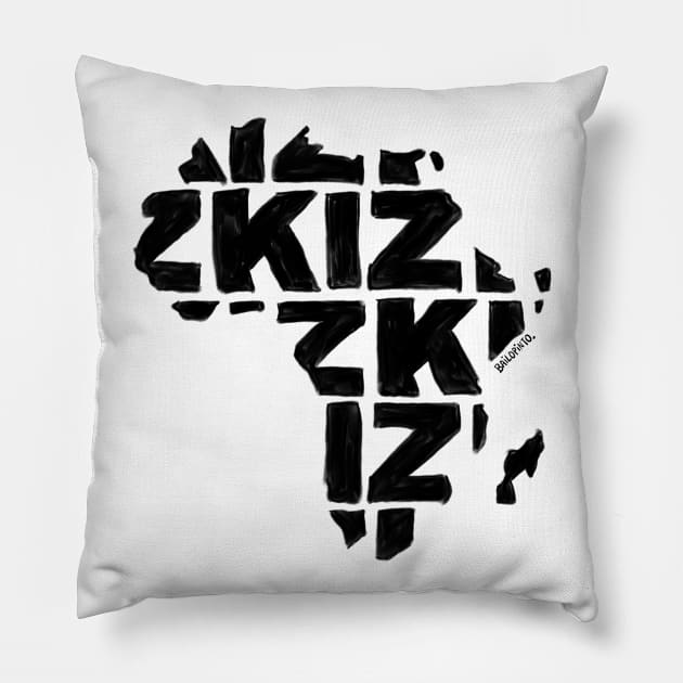 Kizomba in Africa map Pillow by bailopinto