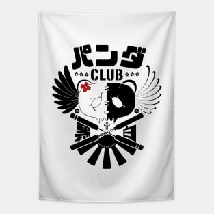 Panda Club Logo Design (Black) Tapestry