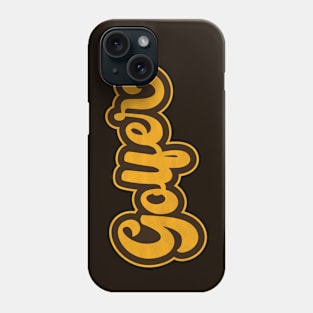 Retro Vintage 1970s Groovy Lettering Golfer Phone Case