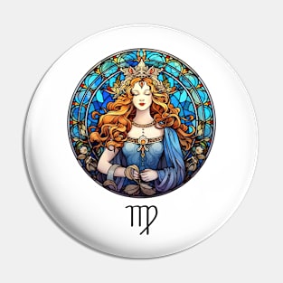 Stained Glass Virgo Pin