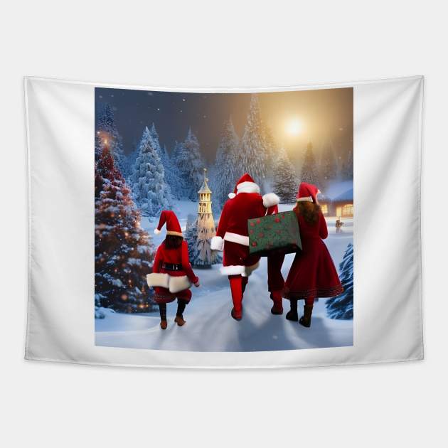 Christmas joy Tapestry by Roguex