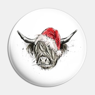 christmas highland cow Pin