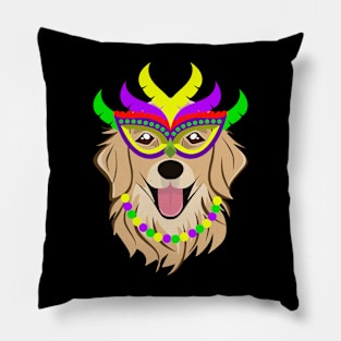 Mardi Gras Funny Labrador Retriever Dog Pillow