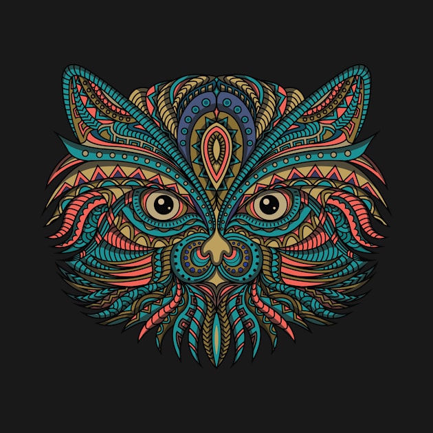 Colorful cat by letnothingstopyou