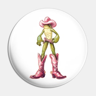 cowboy frog Pin