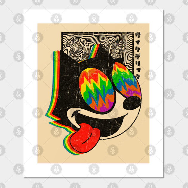 Trippy Felix The Cat Trippy Posters And Art Prints Teepublic