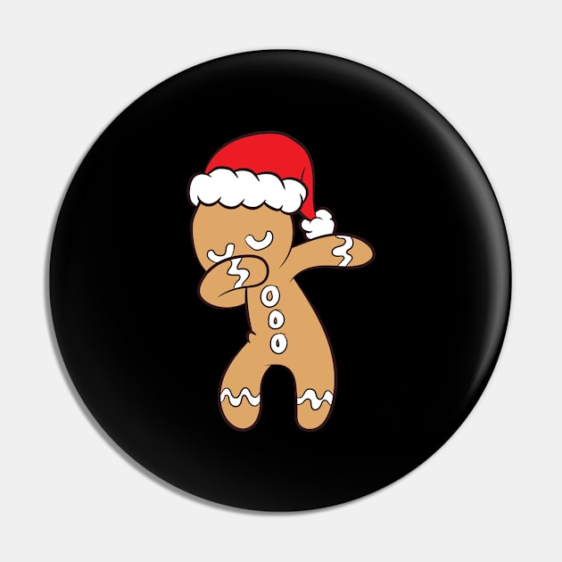 Christmas Gingerbread With Santa Hat Dabbing Gingerbread Pin by EQDesigns