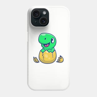 Cute Dinosaur On Crack Egg Cartoon Phone Case