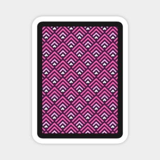 Pink and White Chevrons Magnet