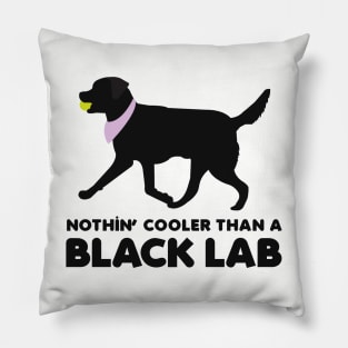 Black Lab Black Labrador Retrievers Pattern in PURPLE Pillow