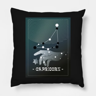 Capricorn Zodiac Art Pillow