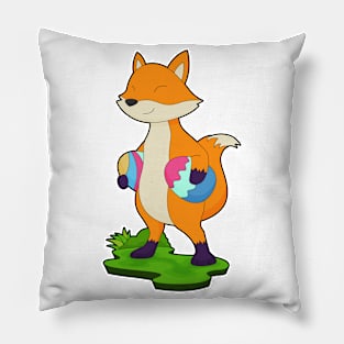 Fox Easter Easter Eggs Pillow