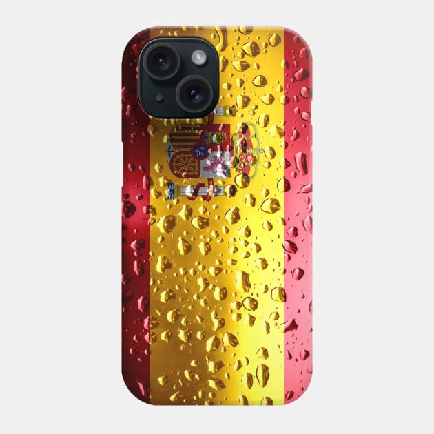 Flag of Spain - Raindrops Phone Case by DrPen