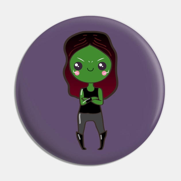 Green Space Heroine Pin by fashionsforfans