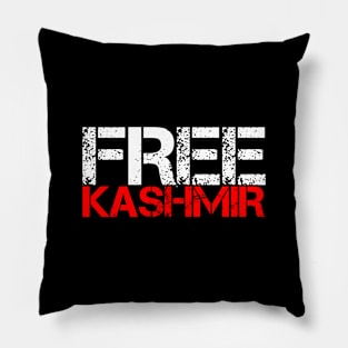 Free Kashmir in Distressed text - Kashmiri Wants Freedom Pillow