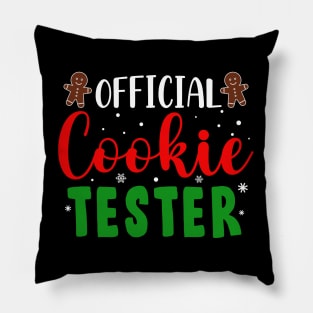 Official Cookie Tester Christmas Baking Team Gift Pillow