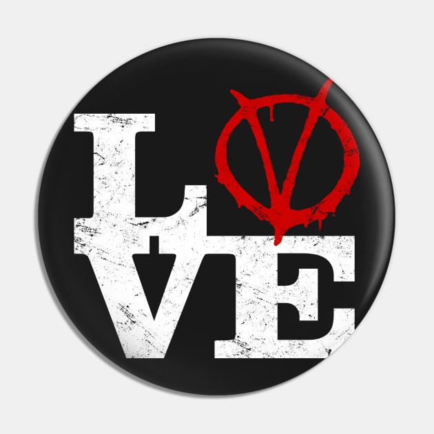 Love V for Vendetta Pin by Coccomedian