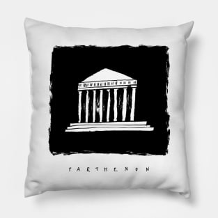 Parthenon ink Pillow