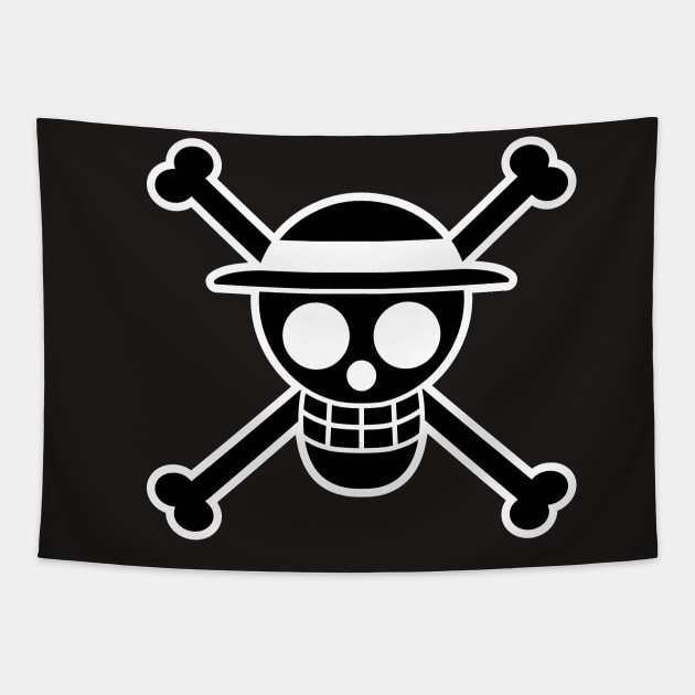 Straw Hat Pirates Jolly Roger Tapestry by onepiecechibiproject