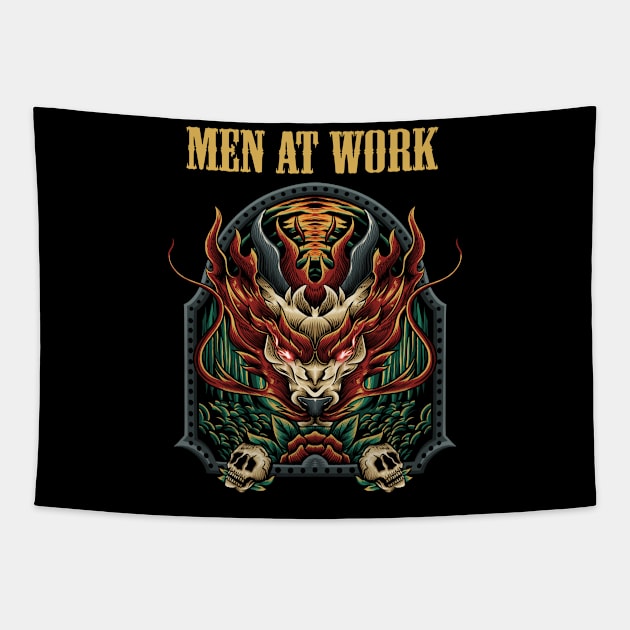 WORK AT THE MEN BAND Tapestry by Roxy Khriegar Store