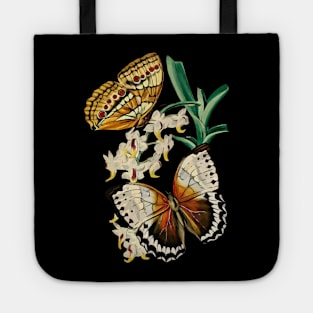 Flower and butterfly digital art Tote