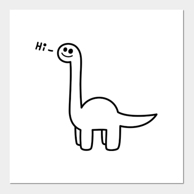 Brachiosaurus Dino Says Hi - Cartoon Dino - Posters and Art Prints | TeePublic Brachiosaurus Dino Says Hi - Cartoon Dino - Posters and Art Prints | TeePublic