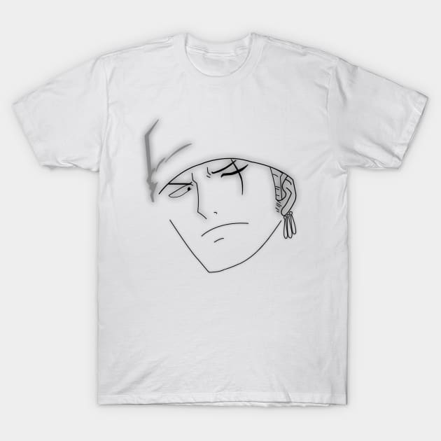 One Piece Roronoa Zoro T-shirt Size L Short Sleeve Round Neck