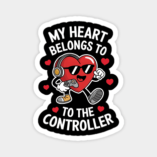 My Heart Belongs to the Controller - Gaming Love Magnet
