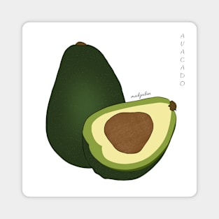 Avacado Fruit Art Magnet