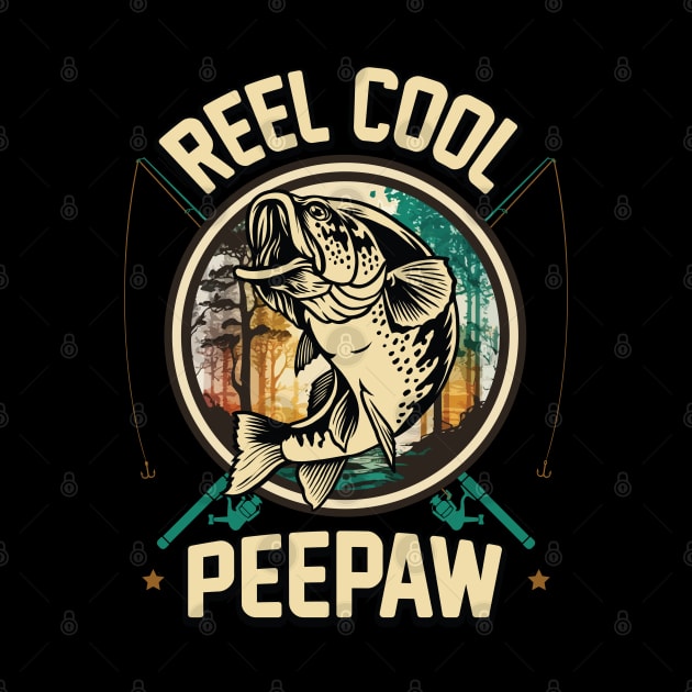 Reel Cool Peepaw Fishing Gift by ryanjaycruz