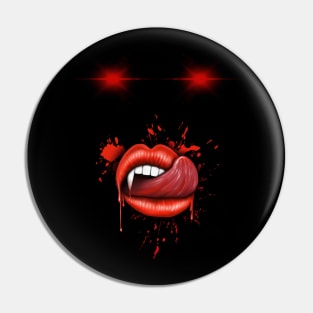 Vampire lips vamp teeth Pin