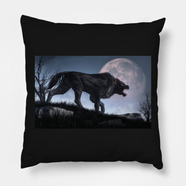 Barghest Pillow by DanielEskridge