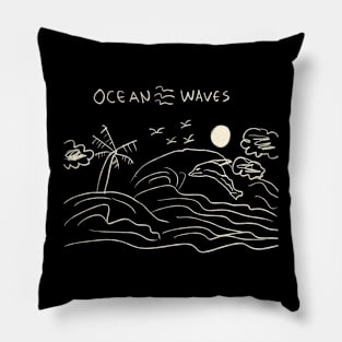 Ocean Waves Pillow