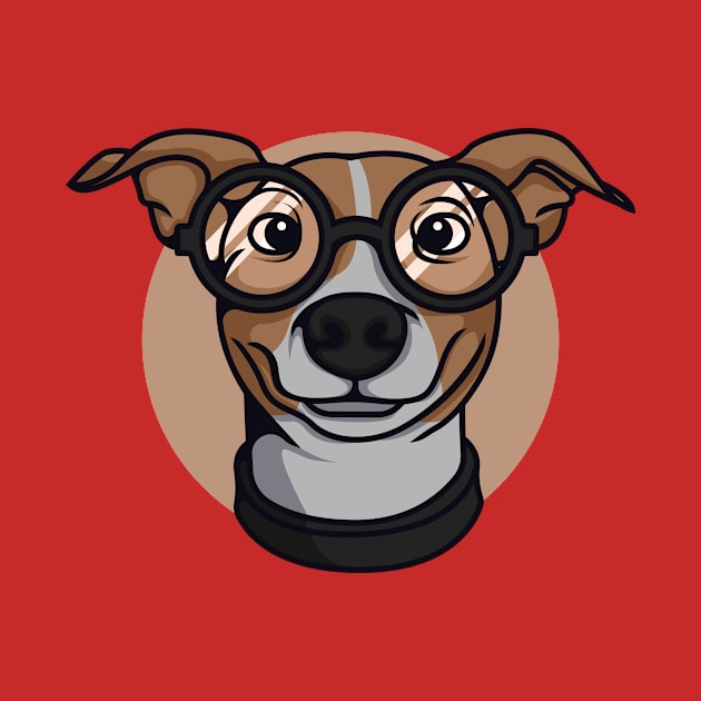 Cute dog with glasses by AdriaStore1
