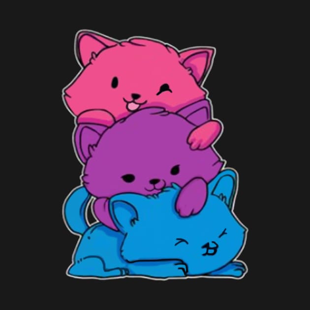 bisexual lgbt cat pride flag kawaii by webster