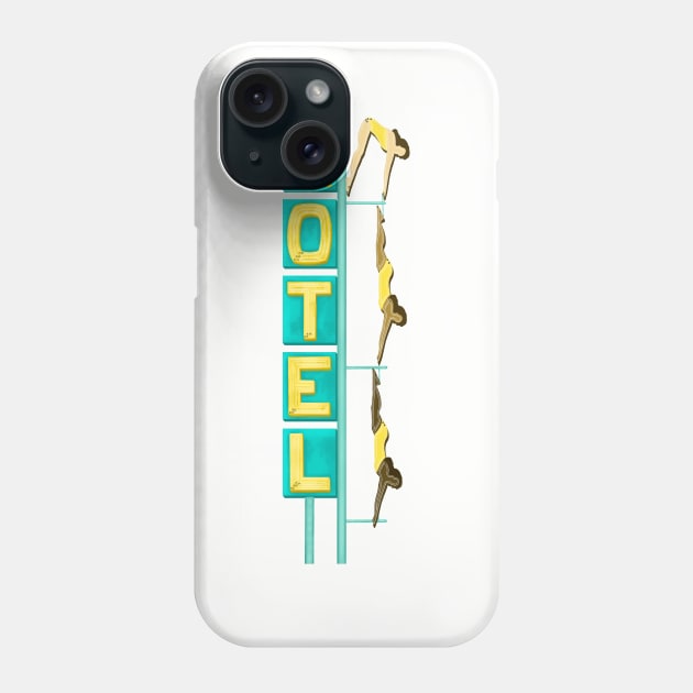 Motel diving girls sign Phone Case by jenblove