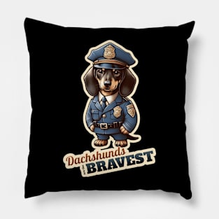 Dachshund police Pillow