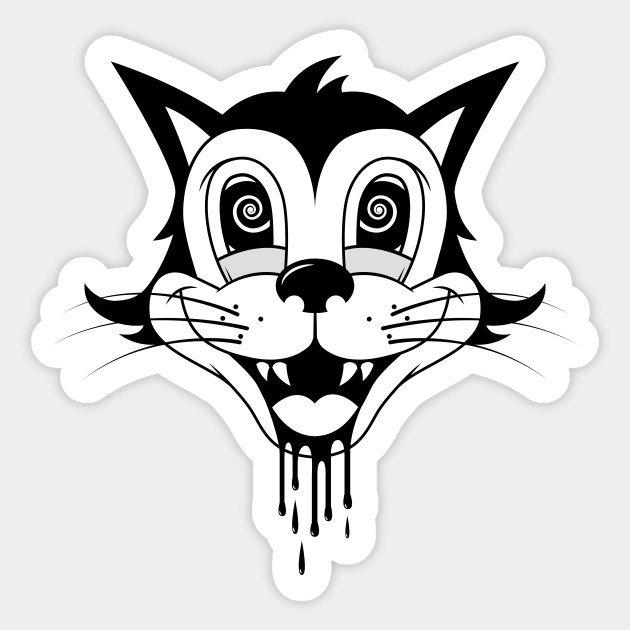 Retro Cat Trippy Eyes Cat Sticker Teepublic,Easy Black Girl With Curly Hair Drawing