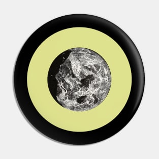 Halloween Moon, Fortunes, Portents, Omens, and Signs - Pale Green and Black Variation Pin