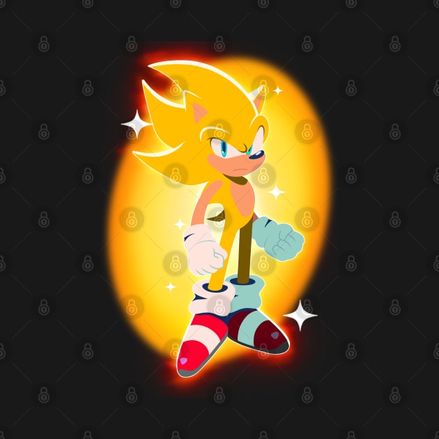 Super Sonic 2 in Rise of the Wisps style by El Prisas Blue Blur Boutique