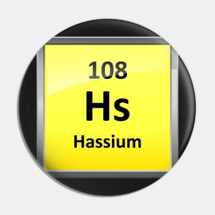 Hassium Periodic Table Element Symbol Pin