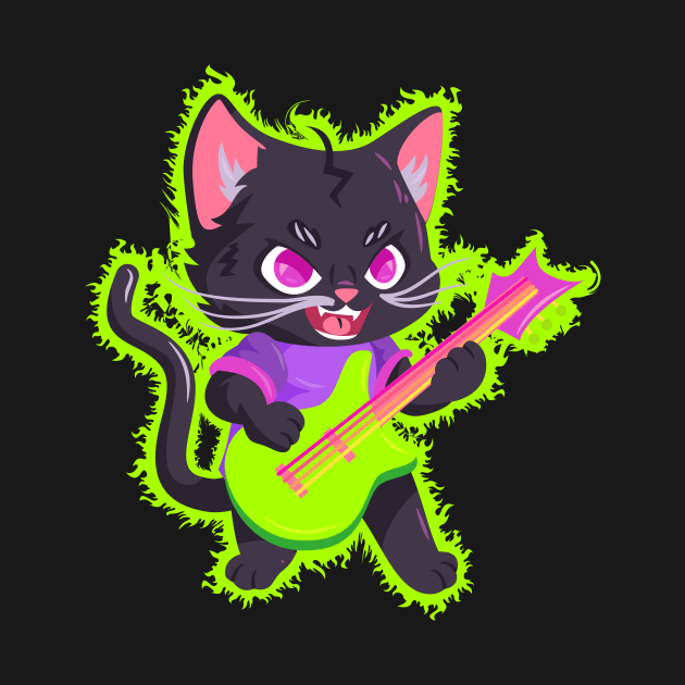 Hard rock kitten by levinanas_art